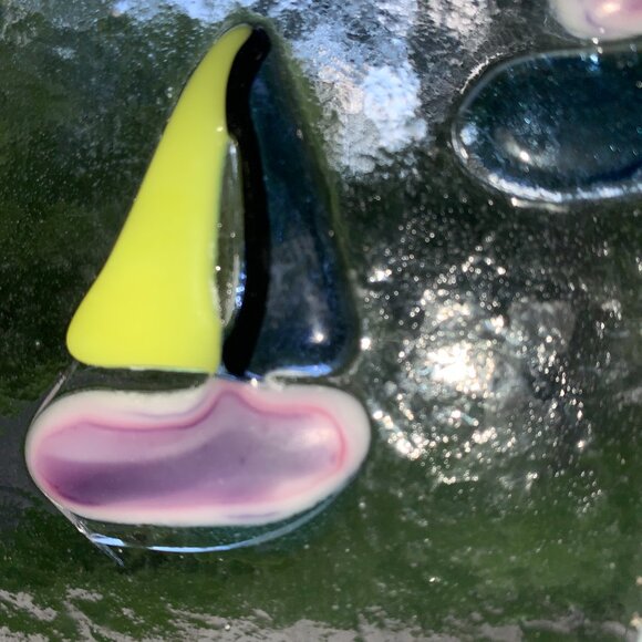 #6634 FUSED GLASS SAIL BOAT  SAIL BOAT SUN CATCHER - Picture 6 of 10